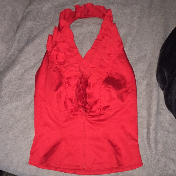 NWT Escada Red Ruffle Halter - Picture 3 of 7